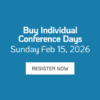 buy individual conference days feb 15 snow and sedation